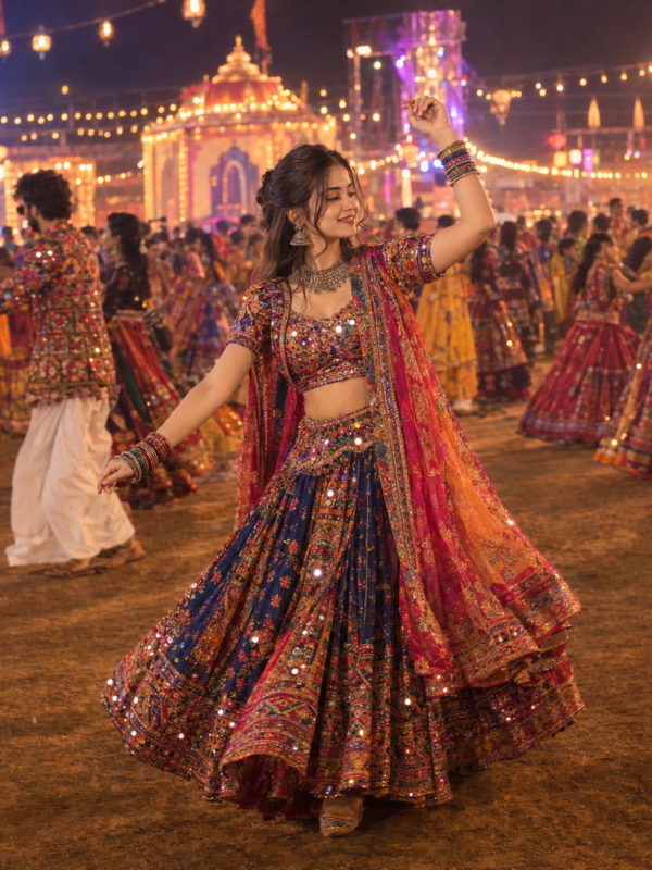 Navratri Garba Night AI Photo Prompt result