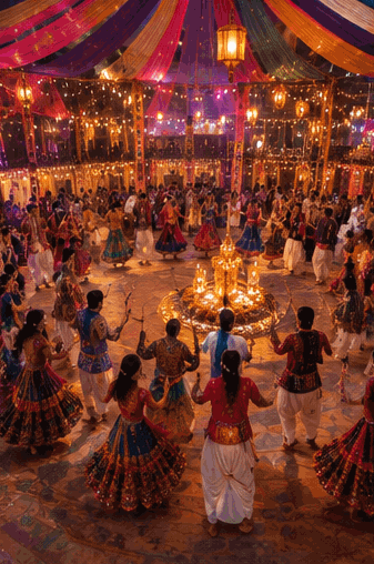Dandiya Night Couple AI Photo Prompt result